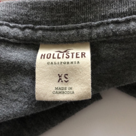 Hollister Grey Long Sleeve with Hollister Cali & HCO Love in Size Xtra Small XS - Picture 8 of 9
